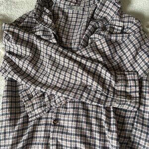 Plaid Button-Up Shirt Hollister